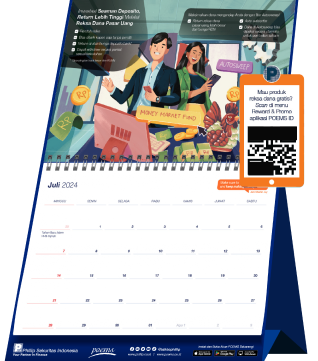 Cek barcode pada kalender Phillip Sekuritas Indonesia